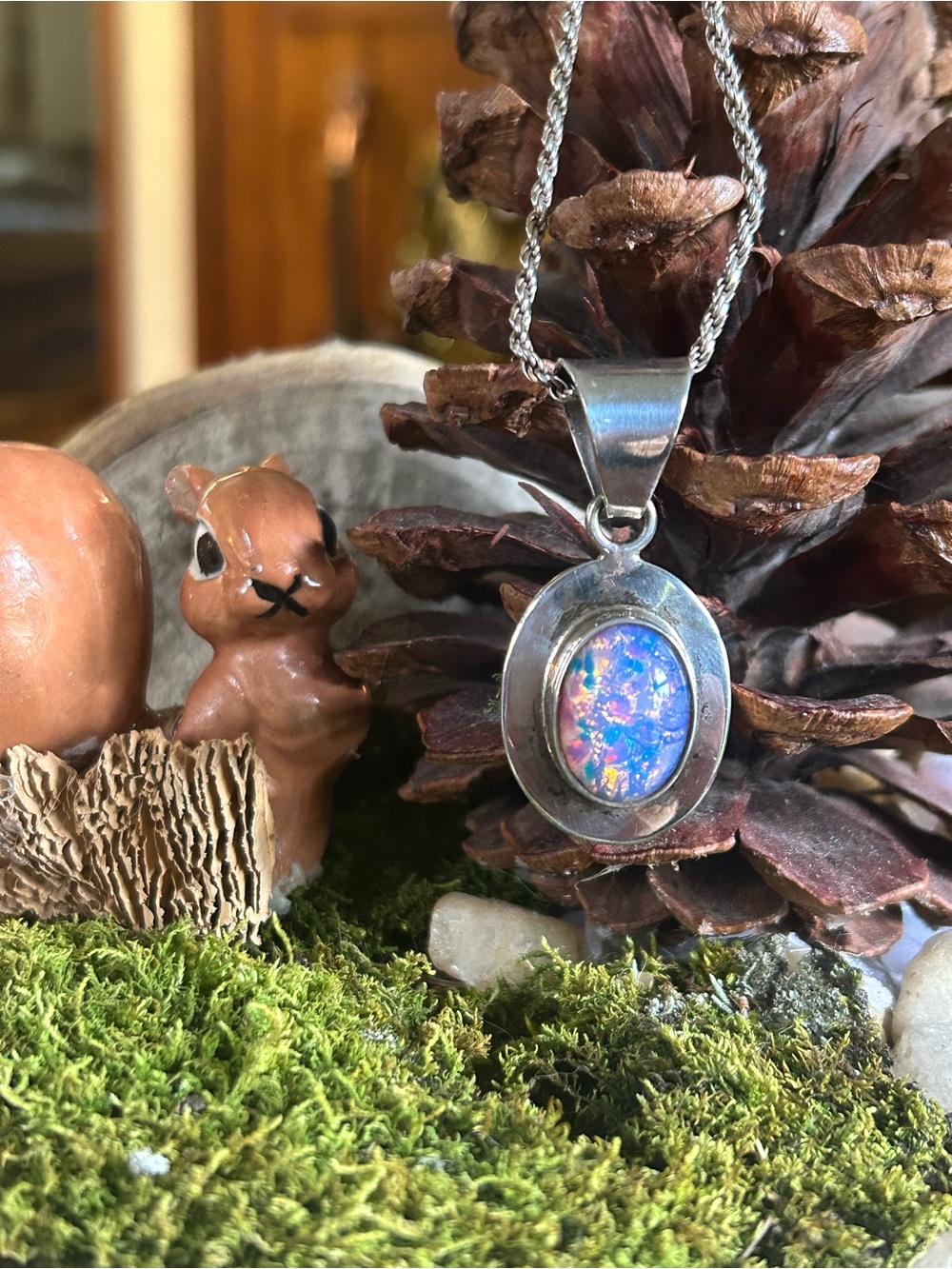 925 Sterling Decour glass Mexico necklace